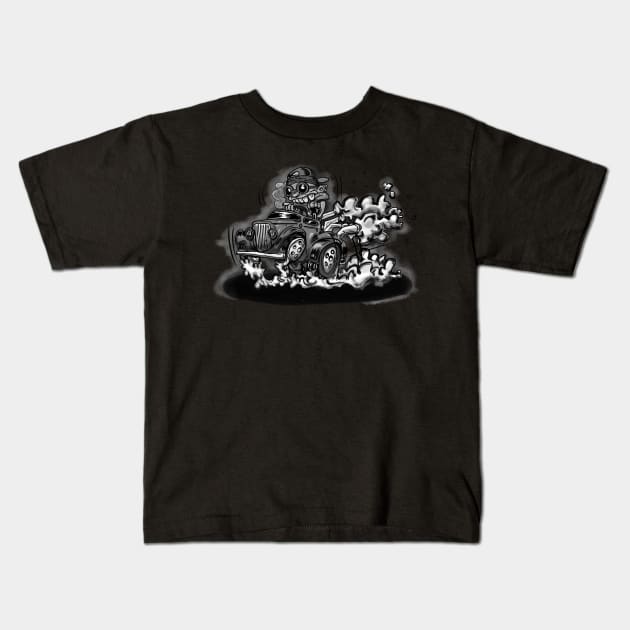 California Drag Racer Kids T-Shirt by silentrob668